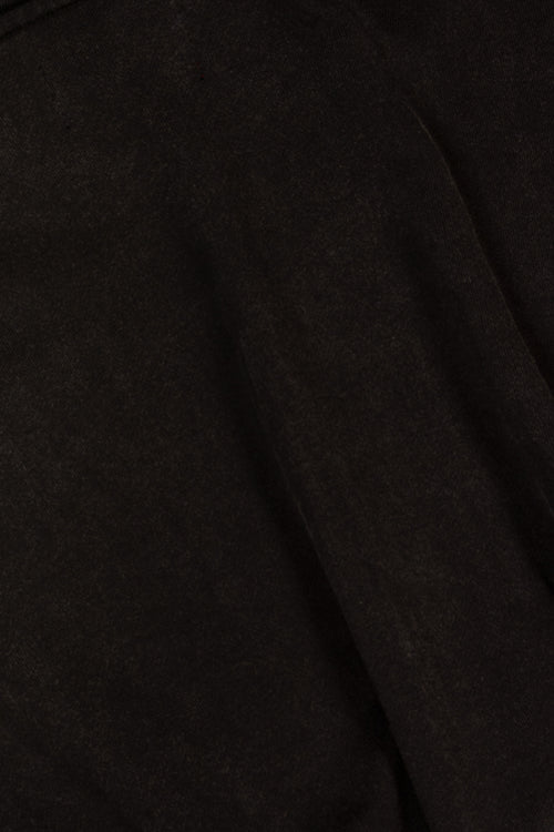 Zyra Cropped Zipper Hoodie - Washed Black