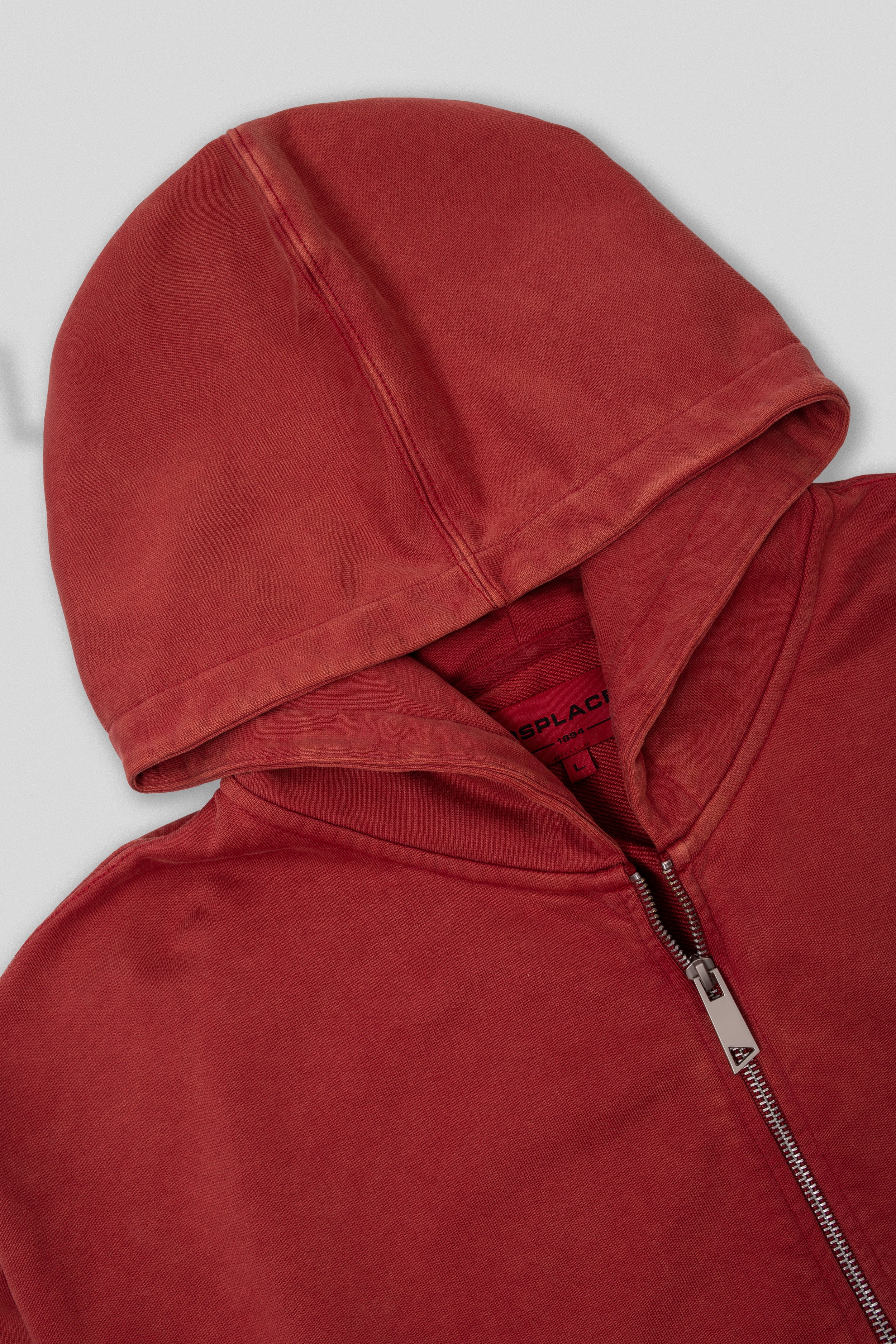 Arden Zipper Hoodie - Washed Ruby