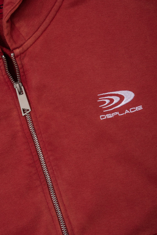 Arden Zipper Hoodie - Washed Ruby