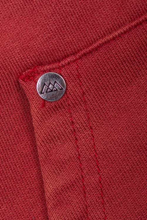 Arden Zipper Hoodie - Washed Ruby