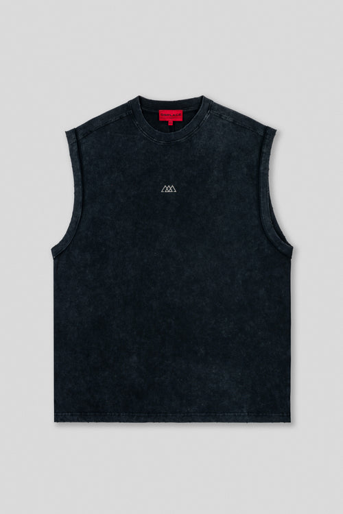 Sleeveless Tank - Carbon Black Washed