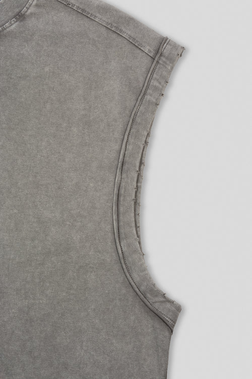 Sleeveless Tank - Glacier Gray Washed