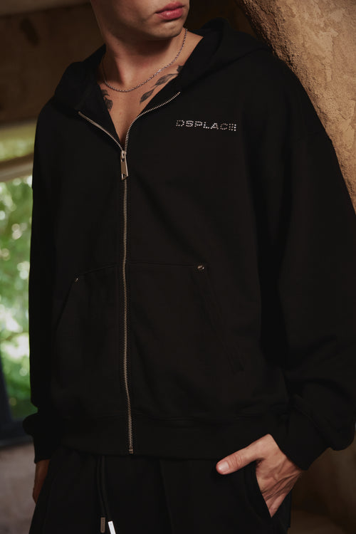 Arden Zipper Hoodie- Sparkle Logo