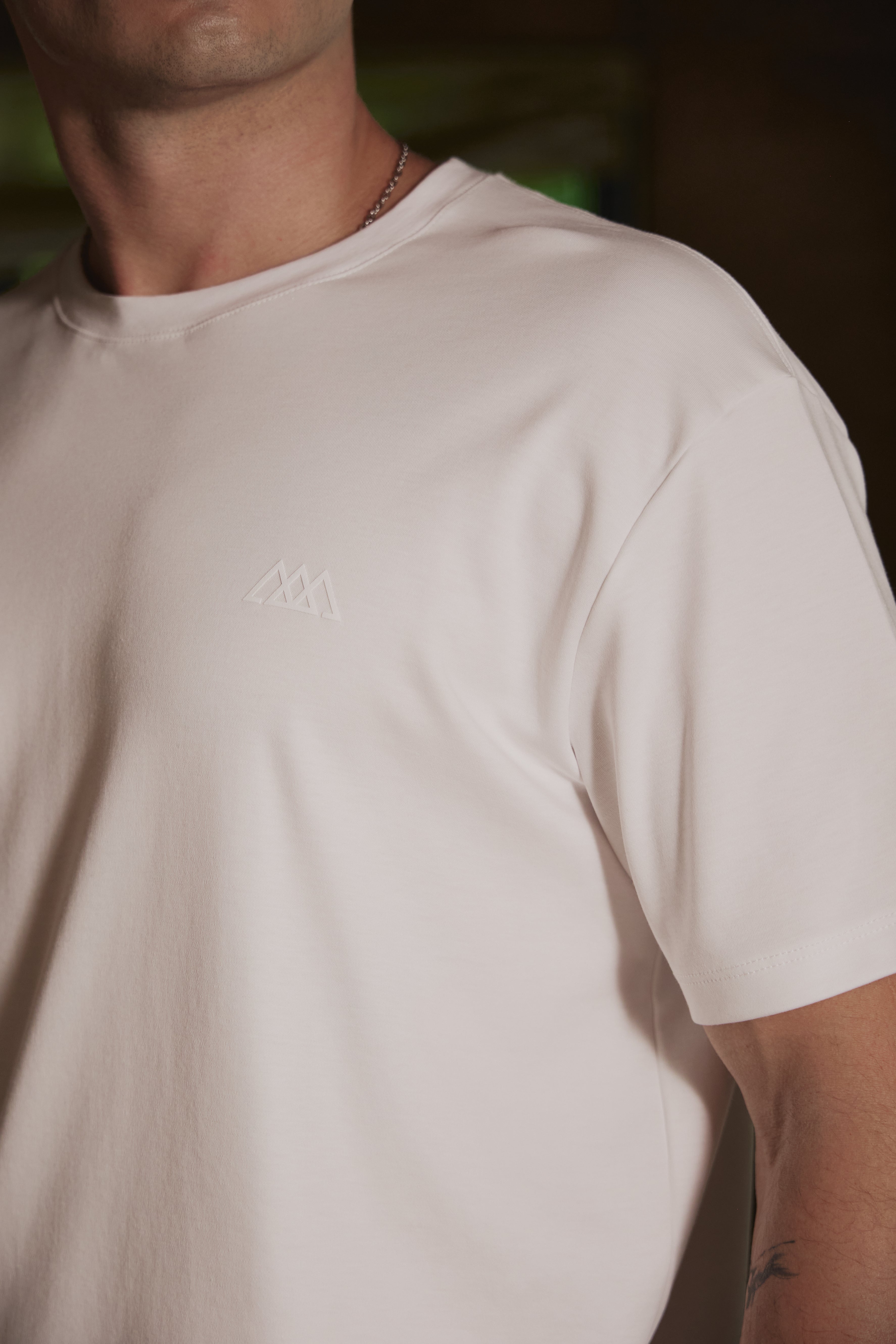 Chaos Logo Tee - Salt White / White