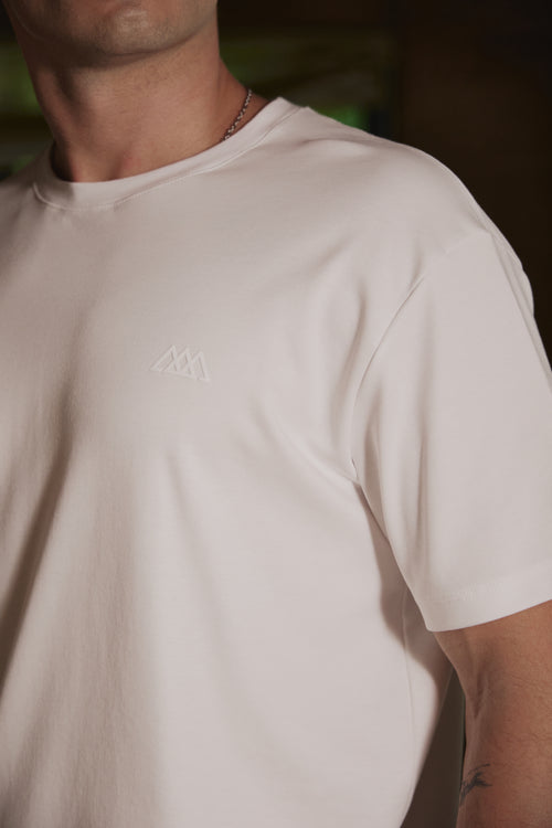 Chaos Logo Tee - Salt White / White