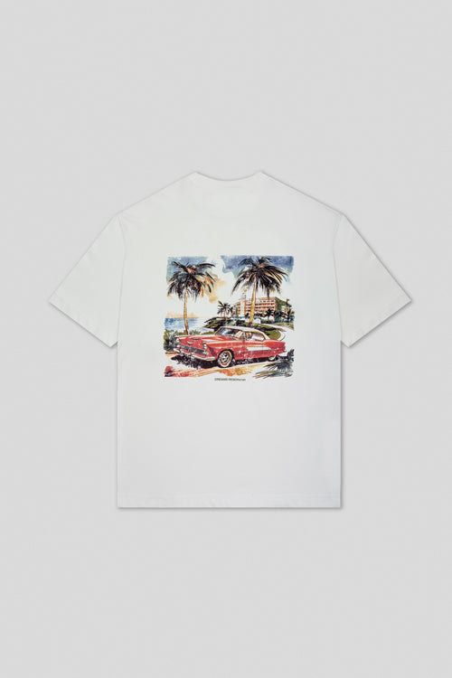 Palm Beach Boxy Tee - Salt White