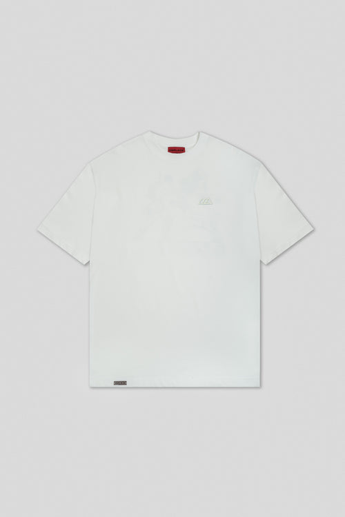 Chaos Logo Tee - Salt White / White