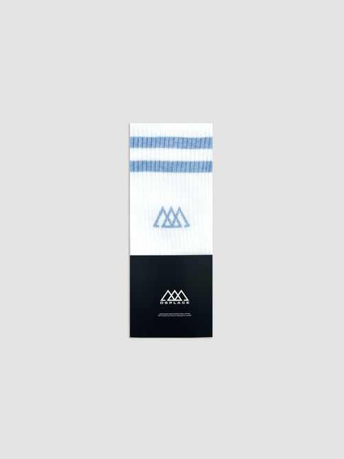 Racer Socks 2S - White / Sky Blue