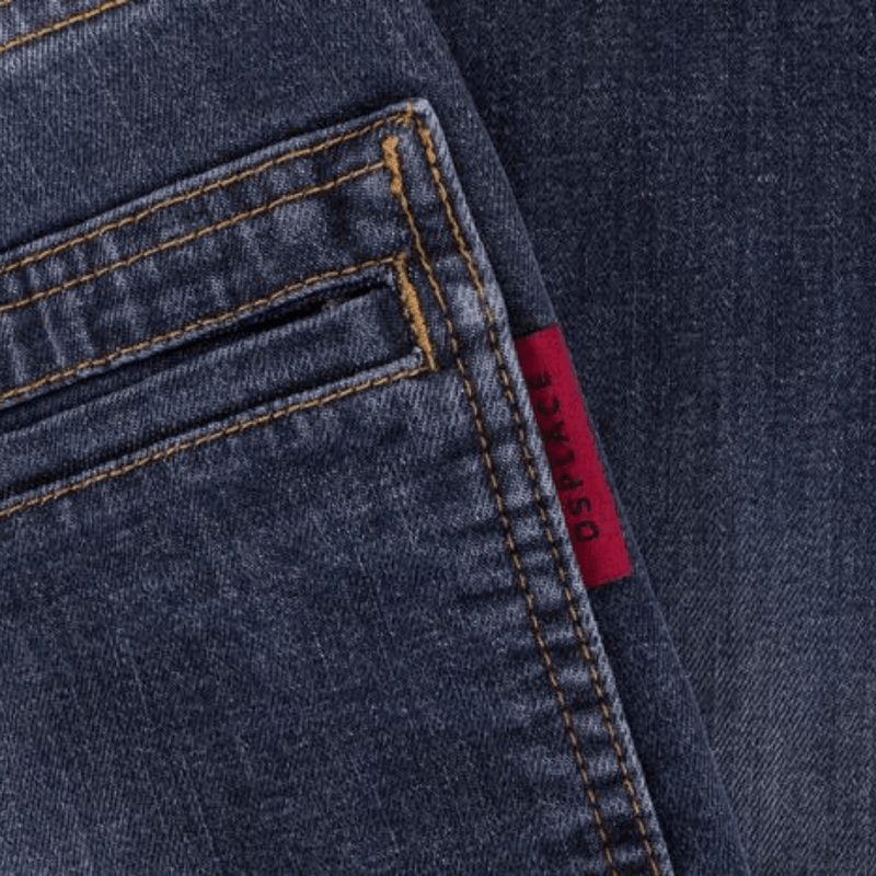 Zippered Denim Raw Indigo Jeans | Red Alcantara® - DSPLACE