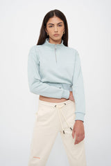 Grace Half Zip Sweater - Mint - DSPLACE