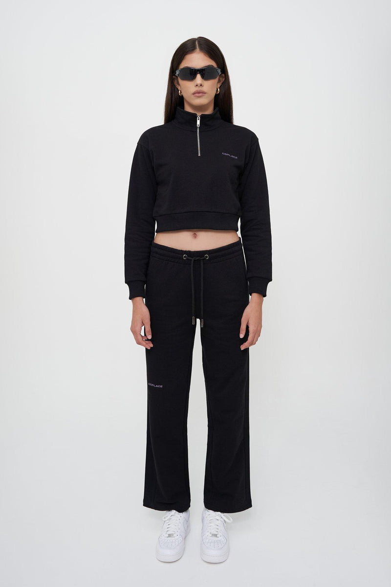 Grace Half Zip Sweater - Night Black - DSPLACE