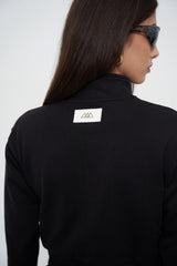 Grace Half Zip Sweater - Night Black - DSPLACE