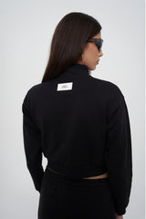 Grace Half Zip Sweater - Night Black - DSPLACE