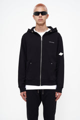 Arden Zipper Hoodie - Night Black - DSPLACE