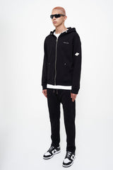 Arden Zipper Hoodie - Night Black - DSPLACE