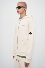 Arden Zipper Hoodie - Cream - DSPLACE
