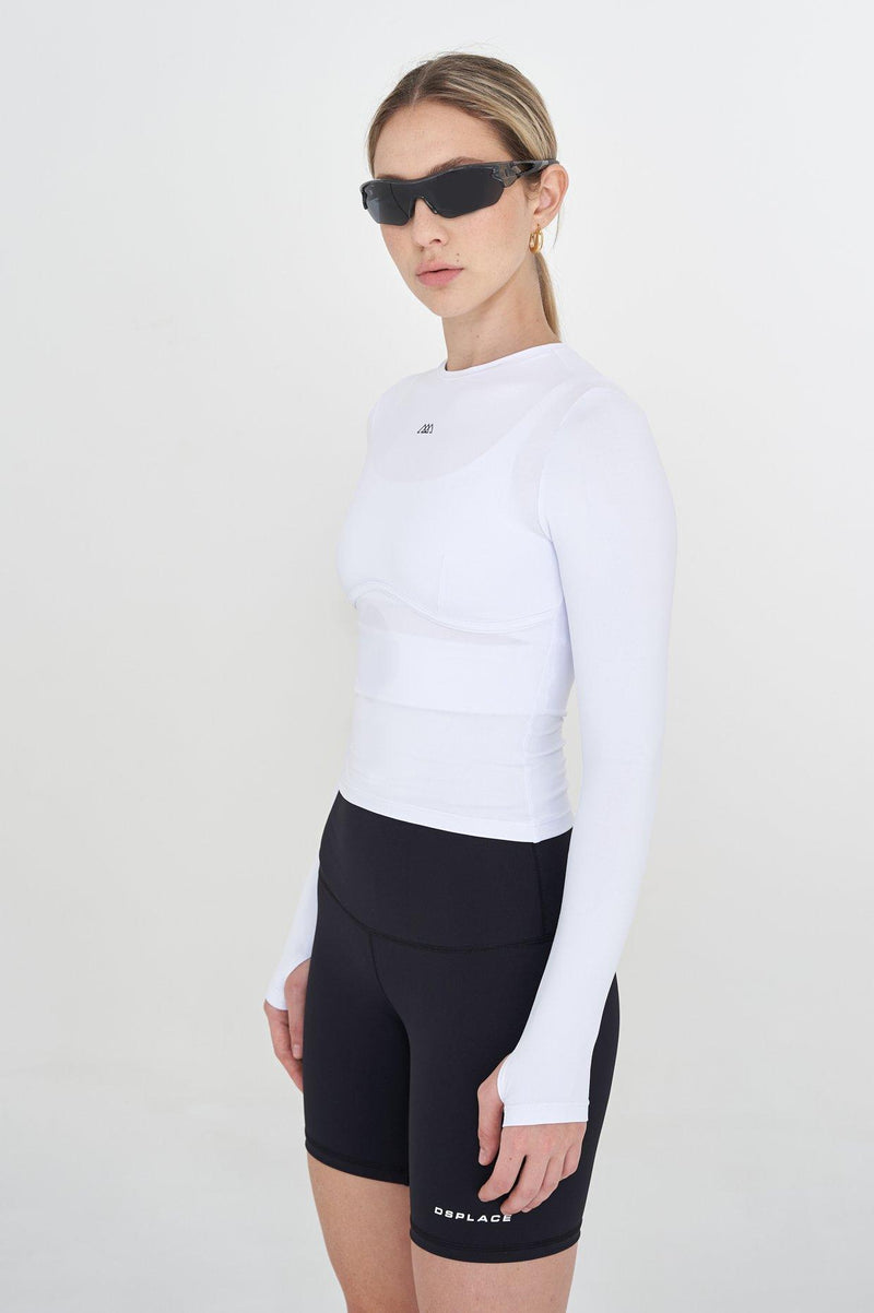 Sculpt Performance Tee - Bright White - DSPLACE