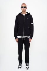 Arden Zipper Hoodie - Night Black - DSPLACE
